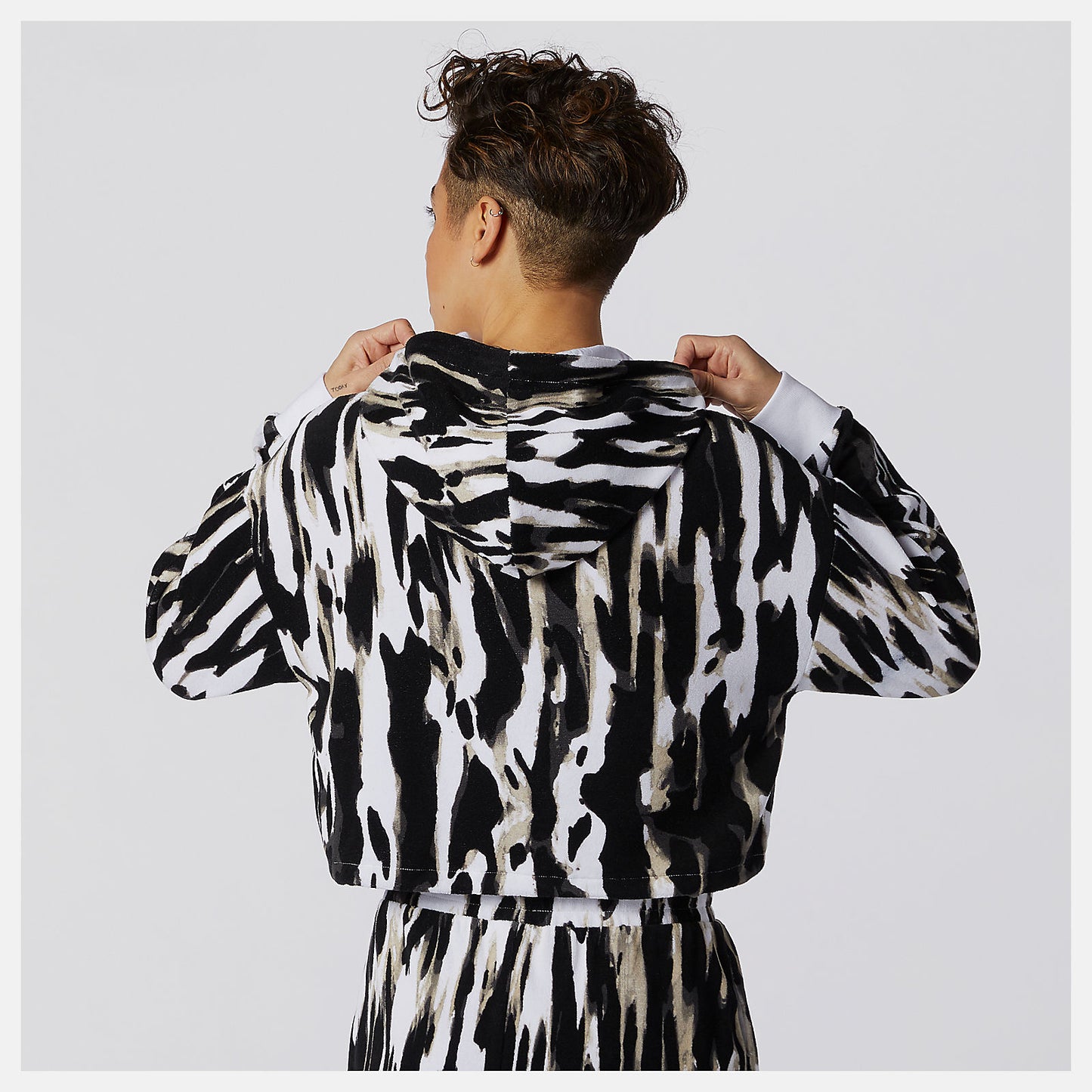 NB Athletics Collide Printed Terry Hoodie | New Balance Clothing - Women